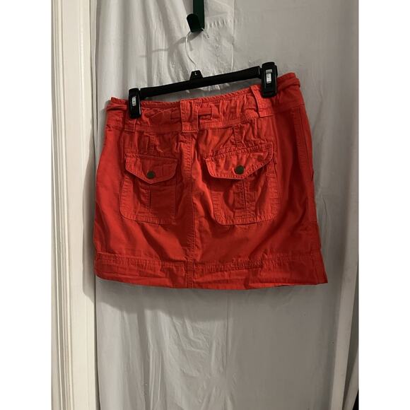 Fossil Orange Mini Skirt Sz 27 - Picture 2 of 5